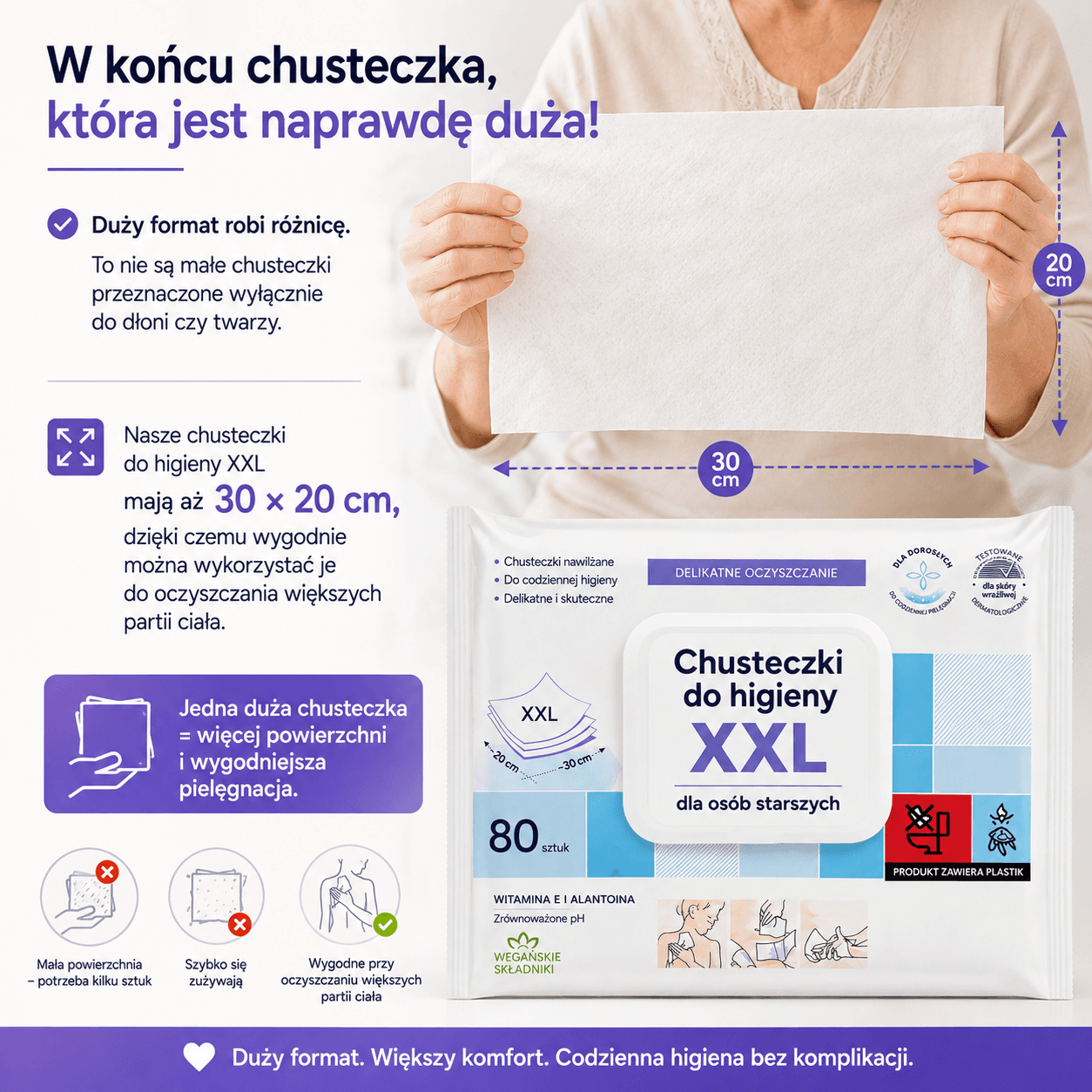 W końcu chusteczka, która jest naprawdę duża!